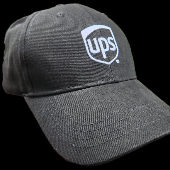 Black Basic UPS United Parcel Service Hat / Baseball Cap - Picture 1 of 5